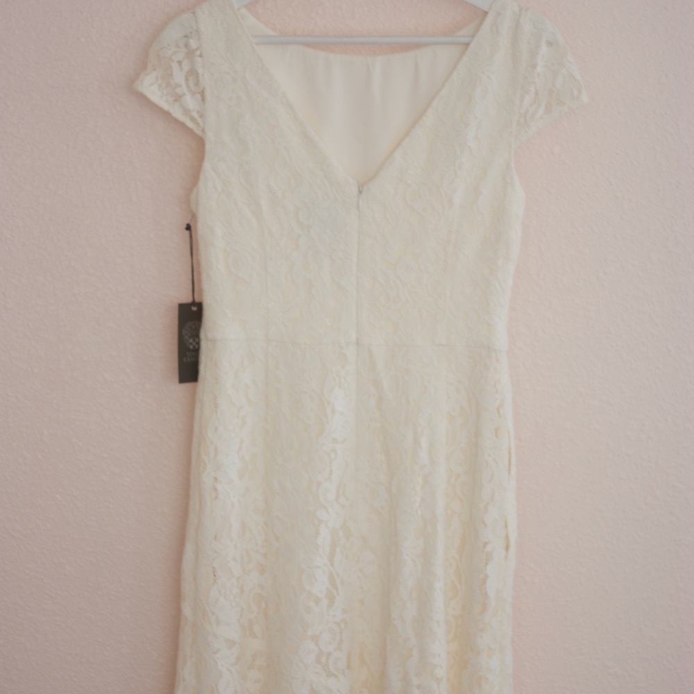 Vince Camuto Ivory Lace Midi Dress - Picture 7 of 12